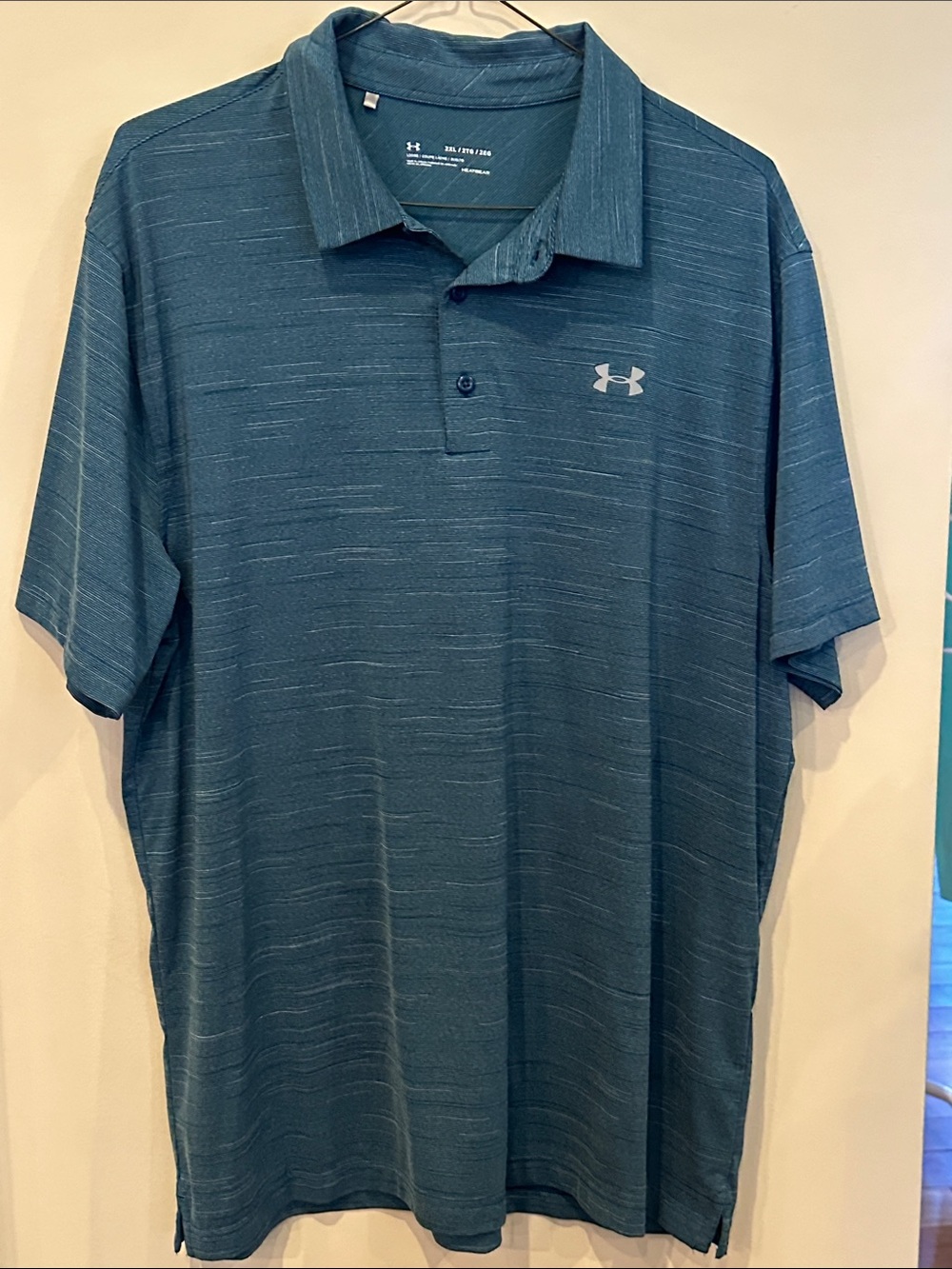 Under Armour Men's Blue-Green Heather Polo